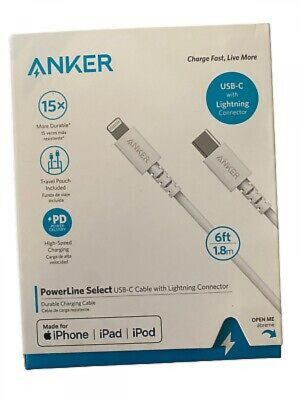Anker kabl USB Type C/Lightning 1,8m bela