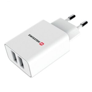 Swissten punjač 2x USB 2,1A bela