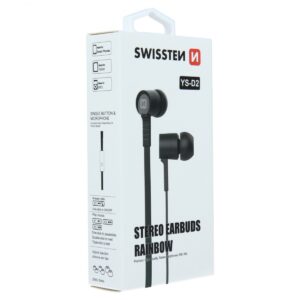 Swissten EARBUDS RAINBOW 3,5mm YS-D2 crna