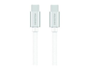 Swissten kabl Type C/Type C 2,0m siva