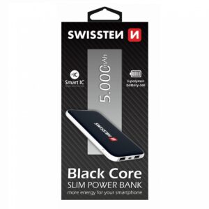 Swissten PBank Slim Core 5000mAh crna