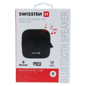 Swissten Bluetooth zvučnik Music Cube crna