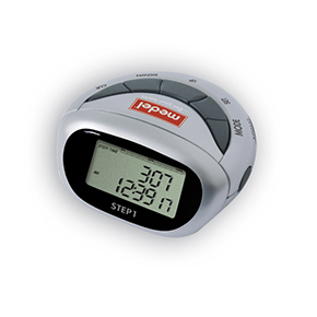 Pedometar Step 1 – broji pređene korake, put, potrošene kalorije; štoperica, sat, LED lampa